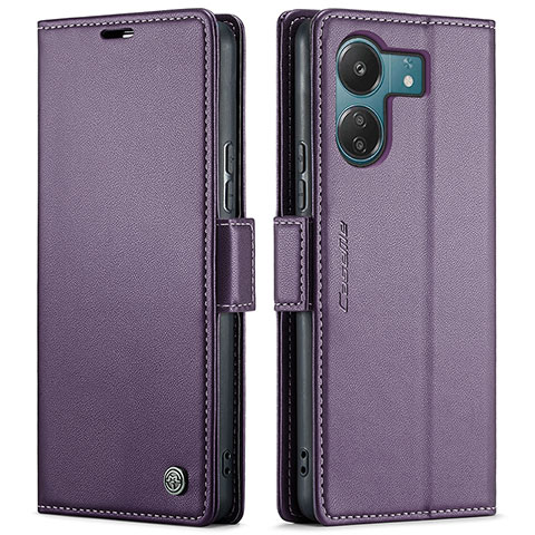 Handytasche Stand Schutzhülle Flip Leder Hülle C03S für Xiaomi Poco C65 Violett