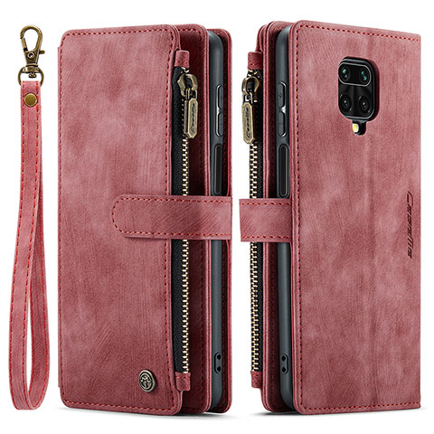 Handytasche Stand Schutzhülle Flip Leder Hülle C03S für Xiaomi Redmi Note 9 Pro Max Rot