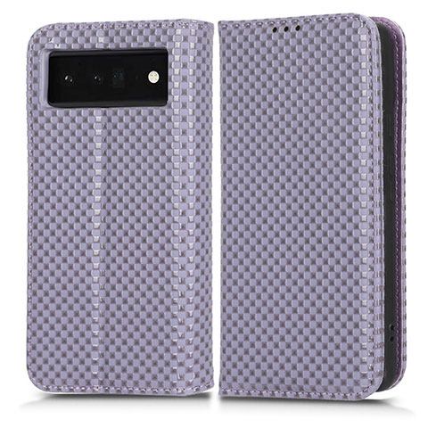 Handytasche Stand Schutzhülle Flip Leder Hülle C03X für Google Pixel 6 Pro 5G Violett