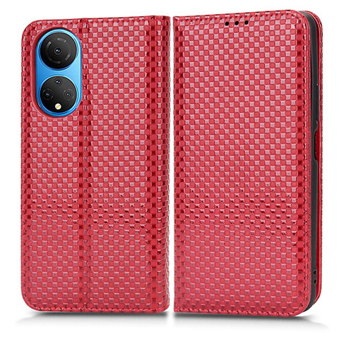 Handytasche Stand Schutzhülle Flip Leder Hülle C03X für Huawei Honor X7 Rot