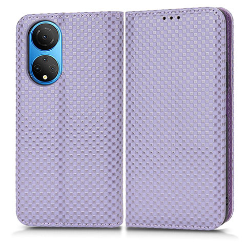 Handytasche Stand Schutzhülle Flip Leder Hülle C03X für Huawei Honor X7 Violett