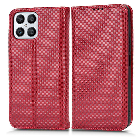 Handytasche Stand Schutzhülle Flip Leder Hülle C03X für Huawei Honor X8 4G Rot