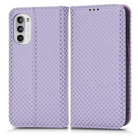 Handytasche Stand Schutzhülle Flip Leder Hülle C03X für Motorola Moto G71s 5G Violett