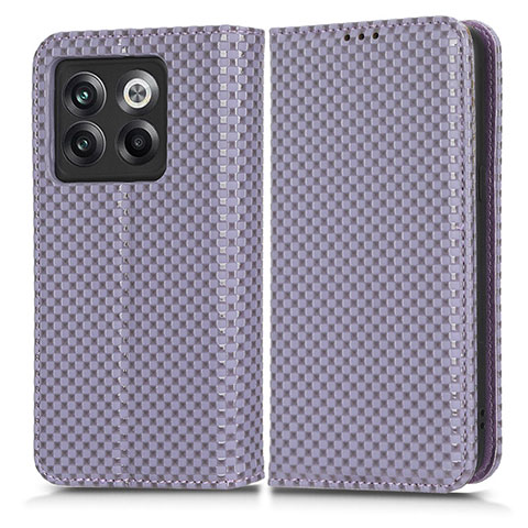 Handytasche Stand Schutzhülle Flip Leder Hülle C03X für OnePlus 10T 5G Violett