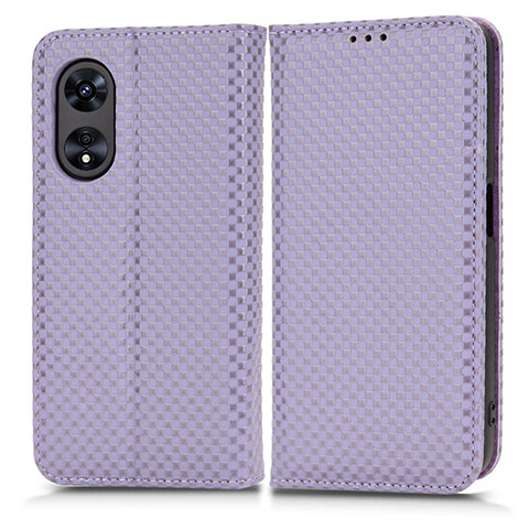 Handytasche Stand Schutzhülle Flip Leder Hülle C03X für Oppo A1 5G Violett