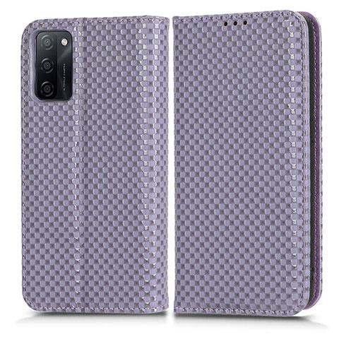 Handytasche Stand Schutzhülle Flip Leder Hülle C03X für Oppo A55S 5G Violett