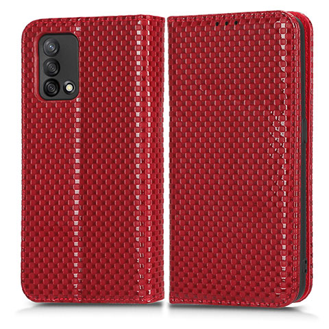 Handytasche Stand Schutzhülle Flip Leder Hülle C03X für Oppo A74 4G Rot