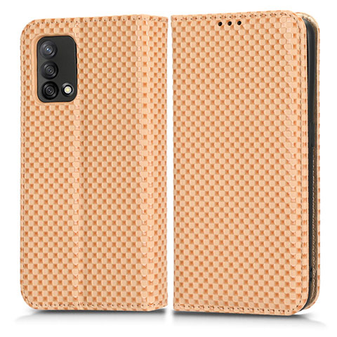 Handytasche Stand Schutzhülle Flip Leder Hülle C03X für Oppo A95 4G Gold