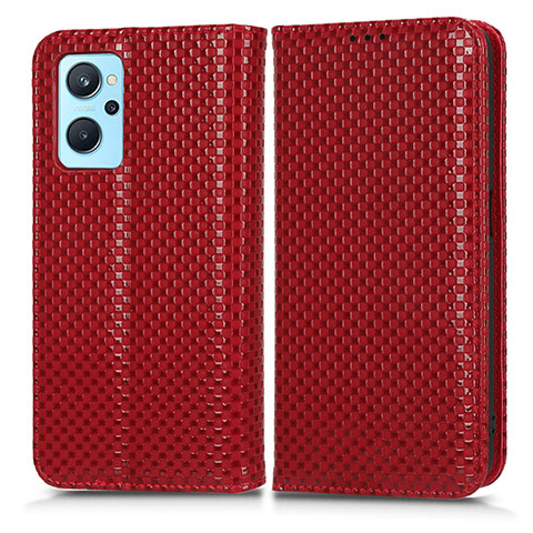 Handytasche Stand Schutzhülle Flip Leder Hülle C03X für Oppo A96 4G Rot