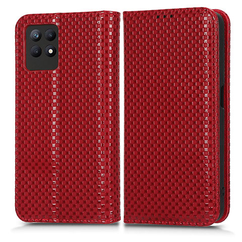 Handytasche Stand Schutzhülle Flip Leder Hülle C03X für Realme 8i Rot