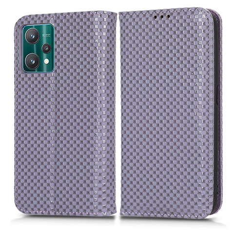 Handytasche Stand Schutzhülle Flip Leder Hülle C03X für Realme 9 Pro 5G Violett