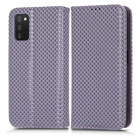 Handytasche Stand Schutzhülle Flip Leder Hülle C03X für Samsung Galaxy A03s Violett