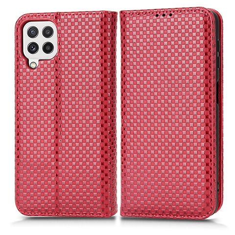 Handytasche Stand Schutzhülle Flip Leder Hülle C03X für Samsung Galaxy F22 4G Rot