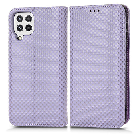 Handytasche Stand Schutzhülle Flip Leder Hülle C03X für Samsung Galaxy M22 4G Violett