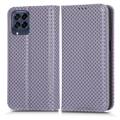 Handytasche Stand Schutzhülle Flip Leder Hülle C03X für Samsung Galaxy M53 5G Violett