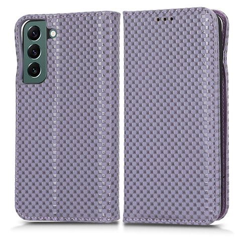 Handytasche Stand Schutzhülle Flip Leder Hülle C03X für Samsung Galaxy S22 5G Violett