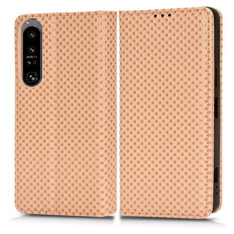 Handytasche Stand Schutzhülle Flip Leder Hülle C03X für Sony Xperia 1 IV Gold