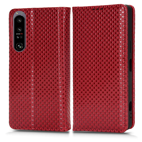 Handytasche Stand Schutzhülle Flip Leder Hülle C03X für Sony Xperia 1 IV SO-51C Rot