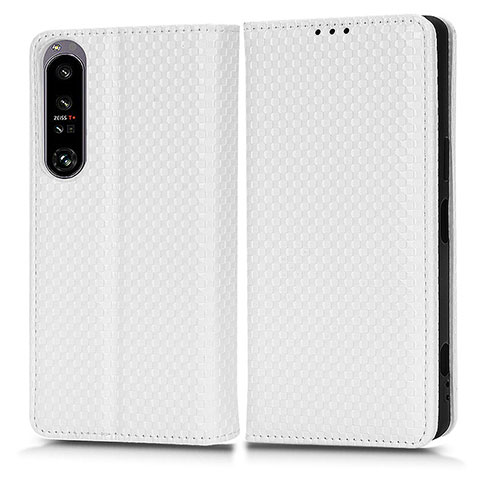 Handytasche Stand Schutzhülle Flip Leder Hülle C03X für Sony Xperia 1 IV Weiß