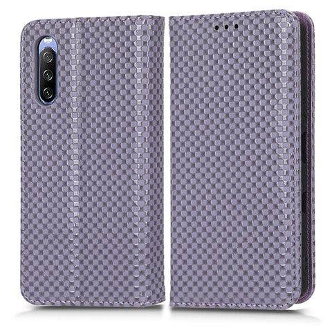 Handytasche Stand Schutzhülle Flip Leder Hülle C03X für Sony Xperia 10 III Lite Violett