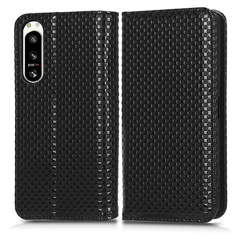 Handytasche Stand Schutzhülle Flip Leder Hülle C03X für Sony Xperia 5 IV Schwarz