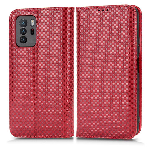 Handytasche Stand Schutzhülle Flip Leder Hülle C03X für Xiaomi Poco X3 GT 5G Rot