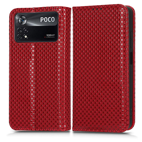 Handytasche Stand Schutzhülle Flip Leder Hülle C03X für Xiaomi Poco X4 Pro 5G Rot