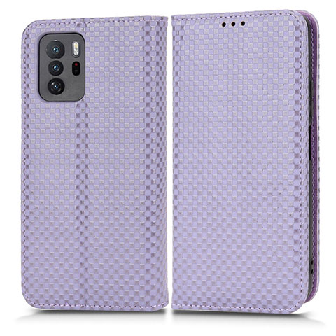 Handytasche Stand Schutzhülle Flip Leder Hülle C03X für Xiaomi Redmi Note 10 Pro 5G Violett