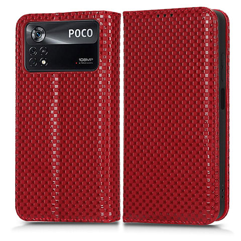 Handytasche Stand Schutzhülle Flip Leder Hülle C03X für Xiaomi Redmi Note 11E Pro 5G Rot