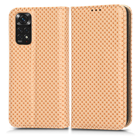 Handytasche Stand Schutzhülle Flip Leder Hülle C03X für Xiaomi Redmi Note 11S 4G Gold