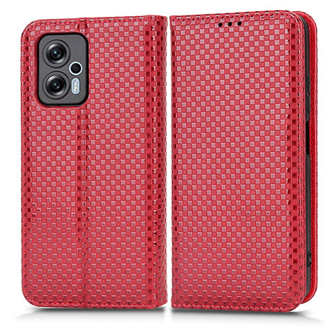 Handytasche Stand Schutzhülle Flip Leder Hülle C03X für Xiaomi Redmi Note 11T Pro 5G Rot