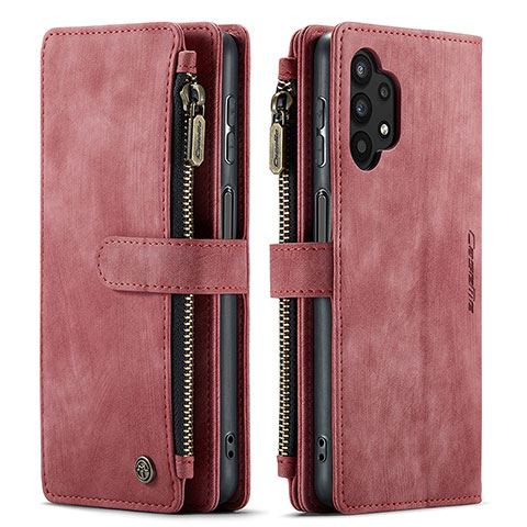 Handytasche Stand Schutzhülle Flip Leder Hülle C04S für Samsung Galaxy A32 5G Rot