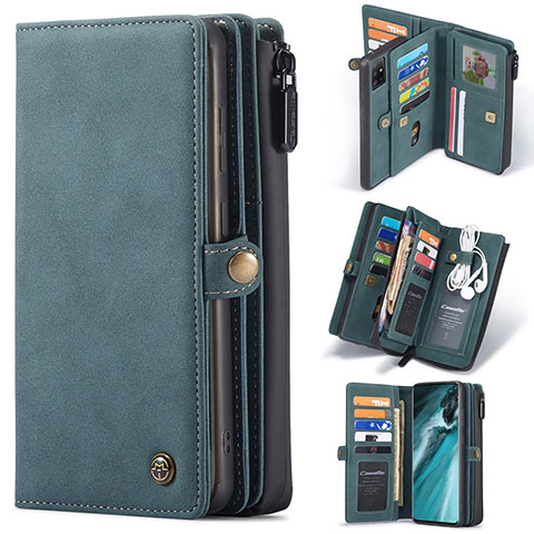 Handytasche Stand Schutzhülle Flip Leder Hülle C04S für Samsung Galaxy M40S Blau