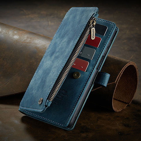 Handytasche Stand Schutzhülle Flip Leder Hülle C04S für Xiaomi Poco M5S Blau