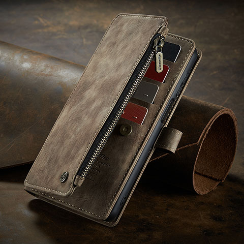 Handytasche Stand Schutzhülle Flip Leder Hülle C04S für Xiaomi Redmi Note 10 Pro Max Braun