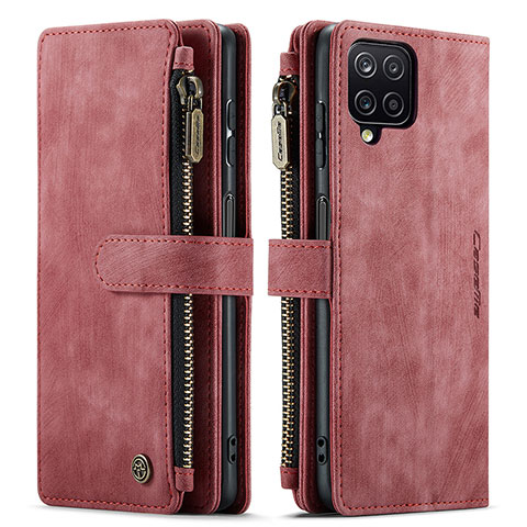 Handytasche Stand Schutzhülle Flip Leder Hülle C05S für Samsung Galaxy A12 5G Rot