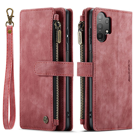 Handytasche Stand Schutzhülle Flip Leder Hülle C05S für Samsung Galaxy A13 4G Rot