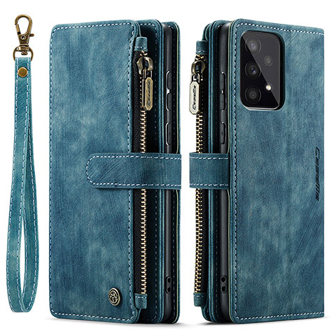 Handytasche Stand Schutzhülle Flip Leder Hülle C05S für Samsung Galaxy A53 5G Blau