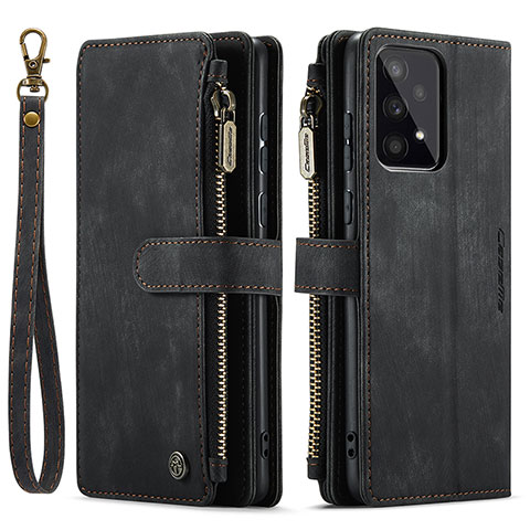 Handytasche Stand Schutzhülle Flip Leder Hülle C05S für Samsung Galaxy A53 5G Schwarz