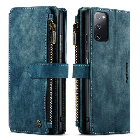 Handytasche Stand Schutzhülle Flip Leder Hülle C05S für Samsung Galaxy S20 FE 4G Blau