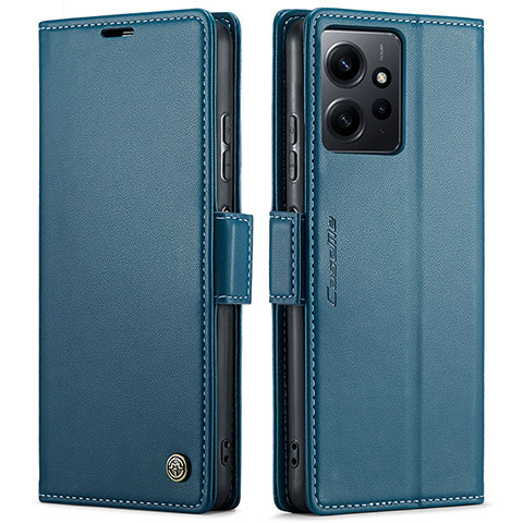 Handytasche Stand Schutzhülle Flip Leder Hülle C05S für Xiaomi Redmi Note 12 4G Blau