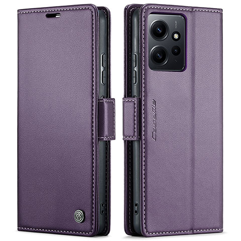 Handytasche Stand Schutzhülle Flip Leder Hülle C05S für Xiaomi Redmi Note 12 4G Violett