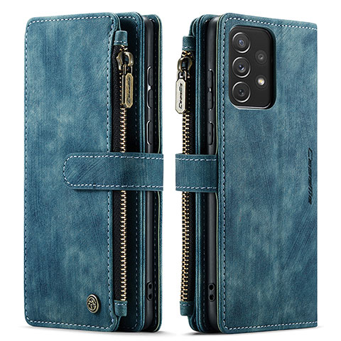 Handytasche Stand Schutzhülle Flip Leder Hülle C06S für Samsung Galaxy A72 5G Blau