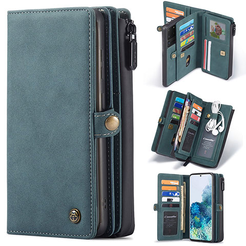 Handytasche Stand Schutzhülle Flip Leder Hülle C06S für Samsung Galaxy S20 Ultra Blau