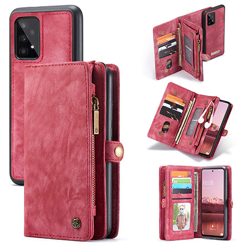 Handytasche Stand Schutzhülle Flip Leder Hülle C07S für Samsung Galaxy A53 5G Rot