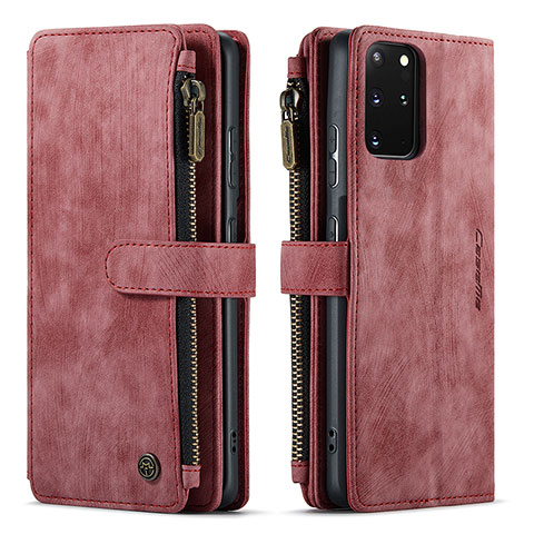 Handytasche Stand Schutzhülle Flip Leder Hülle C07S für Samsung Galaxy S20 Plus 5G Rot