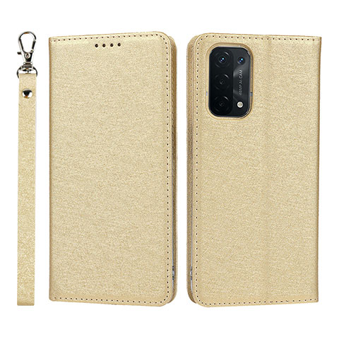 Handytasche Stand Schutzhülle Flip Leder Hülle D01T für OnePlus Nord N200 5G Gold