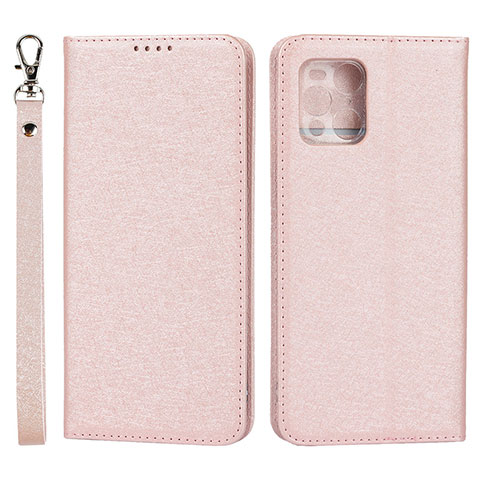 Handytasche Stand Schutzhülle Flip Leder Hülle D01T für Oppo Find X3 Pro 5G Rosa