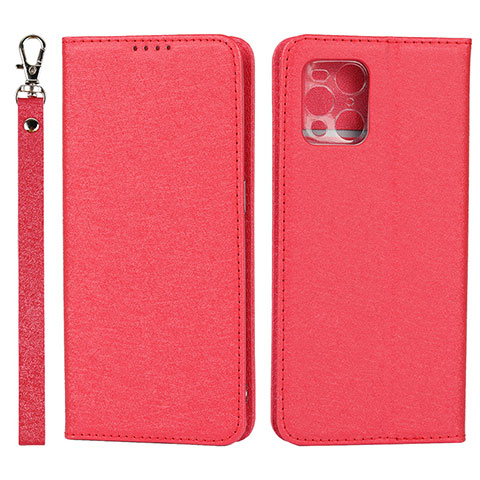 Handytasche Stand Schutzhülle Flip Leder Hülle D01T für Oppo Find X3 Pro 5G Rot