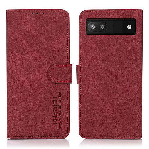 Handytasche Stand Schutzhülle Flip Leder Hülle D01Y für Google Pixel 7a 5G Rot